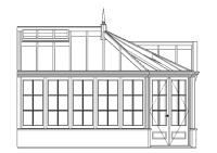 A Town and Country Conservatory side elevation